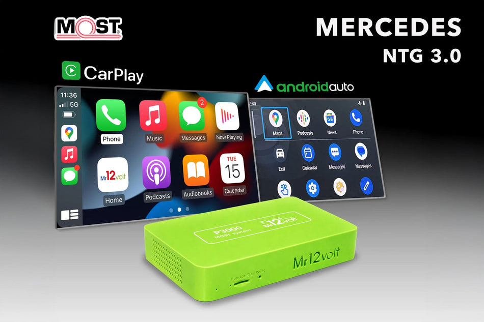 Mr12Volt Mercedes Benz NTG 3.0 Wireless CarPlay Android Auto MOST Interface S-Class (2006-2008)
