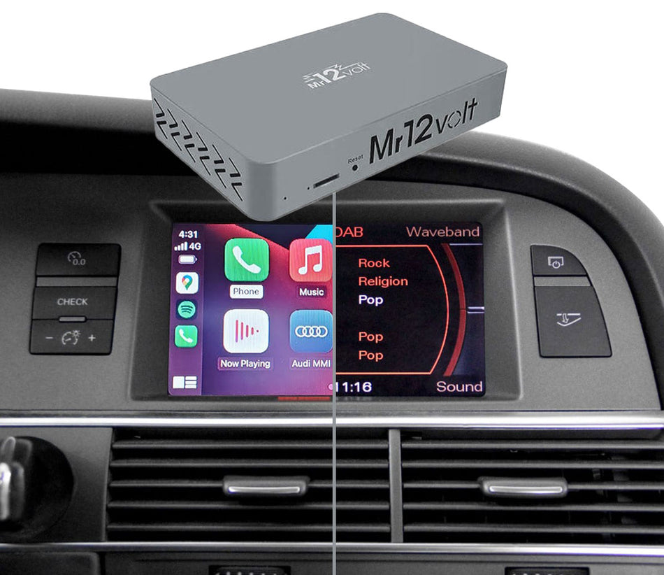 Mr12Volt Audi MMI 3G 3G+ CarPlay & AA Interface A8 (4H) DSP OEM Mic Support